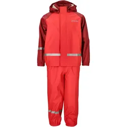 ZigZag Gilbo PU Regenjacke + Regenhose Set Kinder 4120 - biking red 4 (104/110)