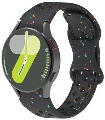 Everyday Crate Samsung Galaxy Watch 7 40mm 44mm Silicone Watch Band Eco Friendly Colorful Dots Replacement Strap black