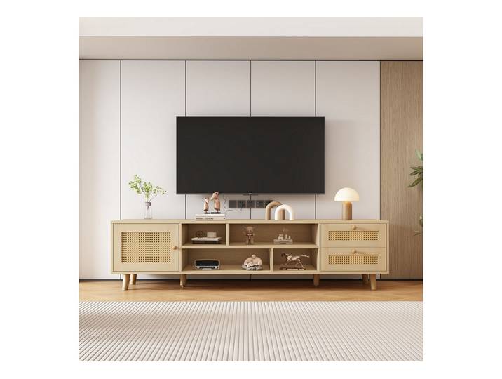 Fine Life Pro TV-Schrank Lowboard / TV‑Schrank / TV‑Lowboard mit Kabelmanagement für Fernseher bis 70 Zoll