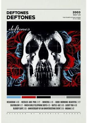 Uplift Treasures Deftones Album Cover Canvas Wall Art Poster 1 30x42cm Unframed