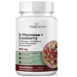 VitaSanum®- D-Mannose + Cranberry 800 mg – 2 Kapseln Tagesportion
