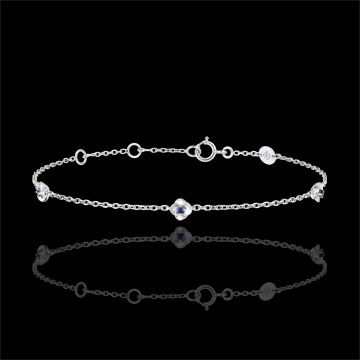 Edenly Armband BlÃ¼te - RosenkrÃ¤nzchen - Saphir - WeiÃŸgold - 18 Karat