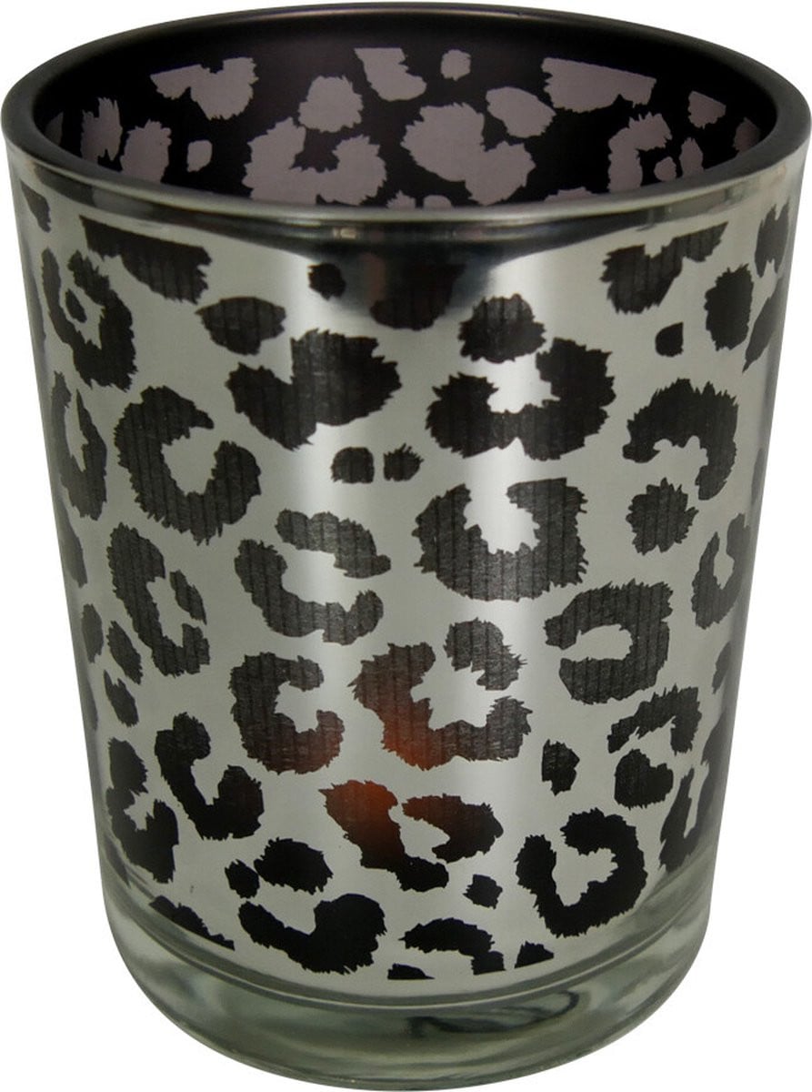 Mars & More Waxinelichthouder Leopard Zilver Large