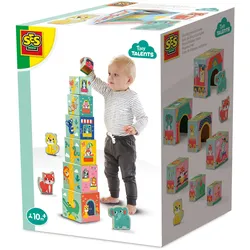 SES Creative - Stapelwürfel mit Tierfiguren