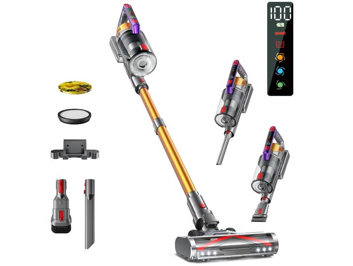 Aspirateur sans fil VAKERR S17 600W 65000Pa 65KP, puissance d'aspiration, appareil ménager intelligent portable, batterie amovible, collecteur de poussière