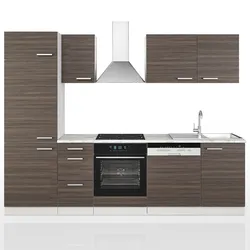 Vicco Küche 270 cm Küchenzeile Küchenblock Einbauküche  Edelgrau