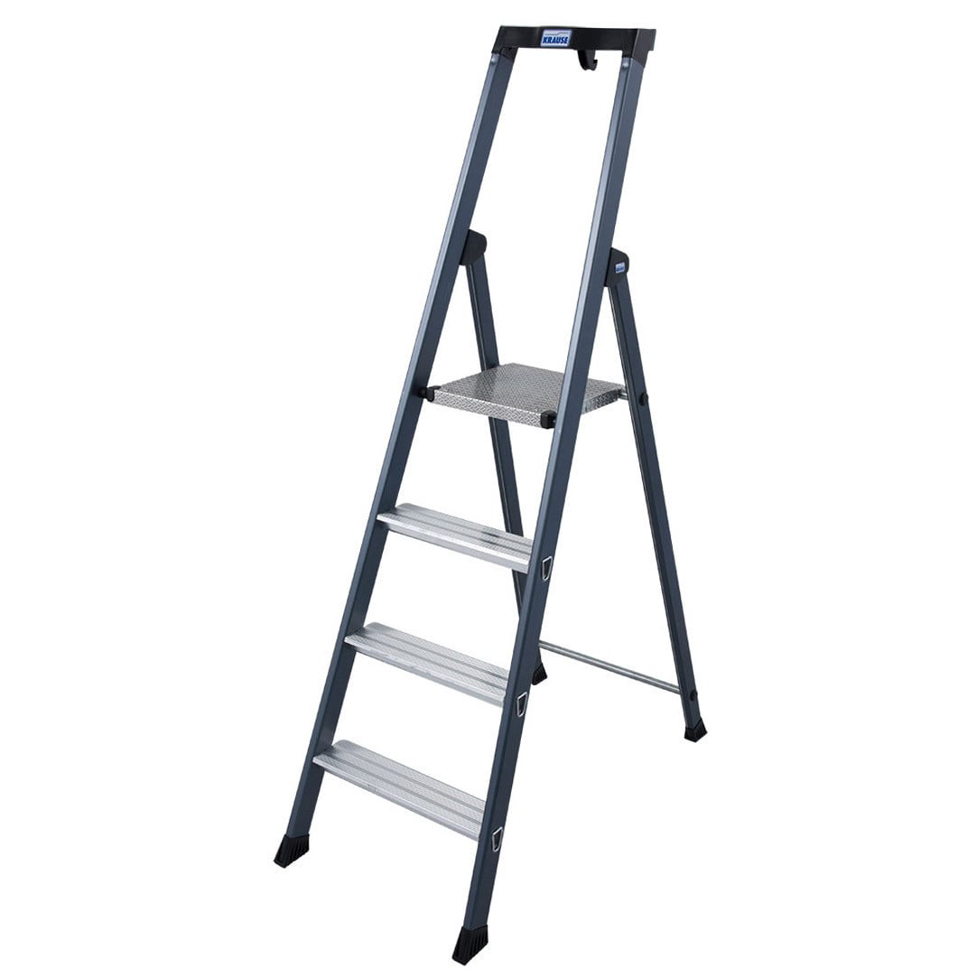 Krause 124180 Sepro stalen steigertrap, geanodiseerd, 4 treden
