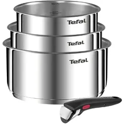 Tefal Kochtöpfe, Pfannenset + Topfset, Silber