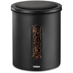 Behälter Stahl  111275 Kaffeedose für 500 g Bohnen oder 700 g Pulver luftdicht (Schwarz)
