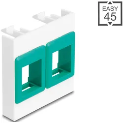 DELOCK 81583 - Easy 45 Modul 2x Keystone Halterungen 45 x 45 mm