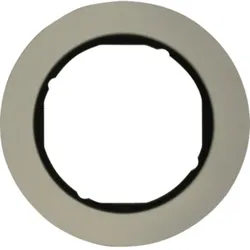 Hager Rahmen 1-fach, Serie R.classic Aluminium natur, Tragmaterial Kunststoff schwarz
