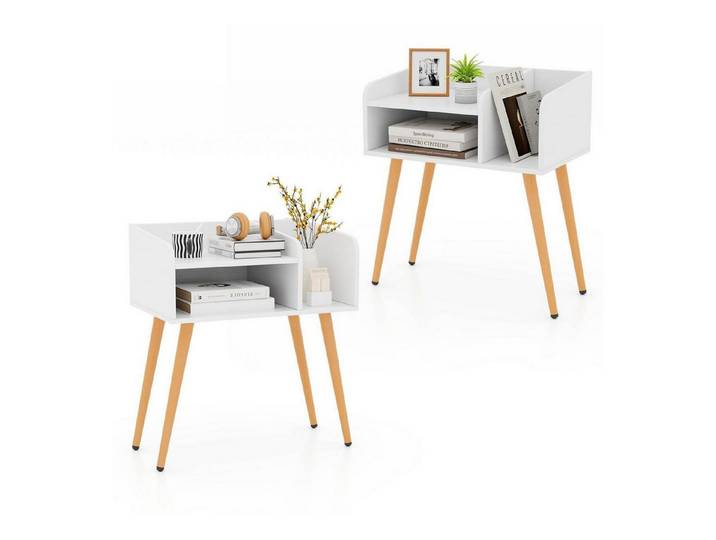 LuxusKollektion Nachttisch Nachttisch 2er Set 50x32x58cm Weiss