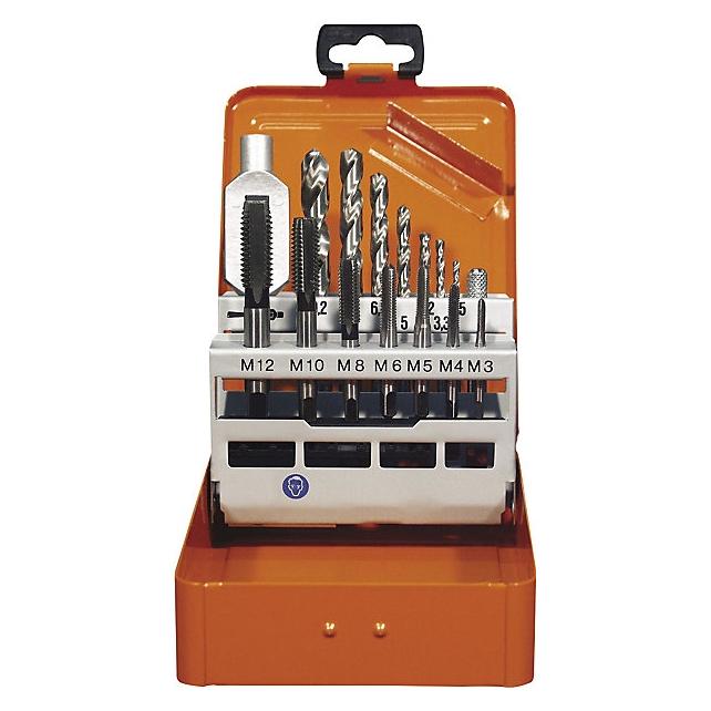 Projahn Bohrer Set 15-teilig, mit Gewinde- und Kernlochbohrer, in Metallkassette (91013)