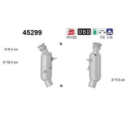 AS Katalysator 45299 für BMW