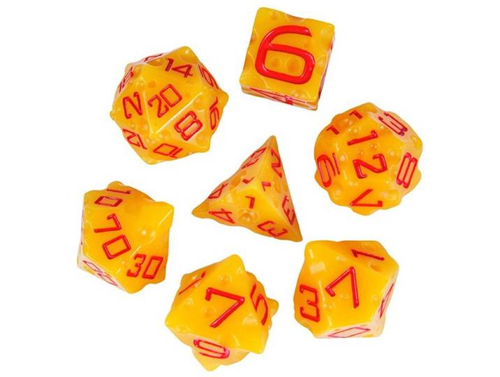 HOT Games - Dobbelstenen set - 7-delig kunststof - Kleurrijk