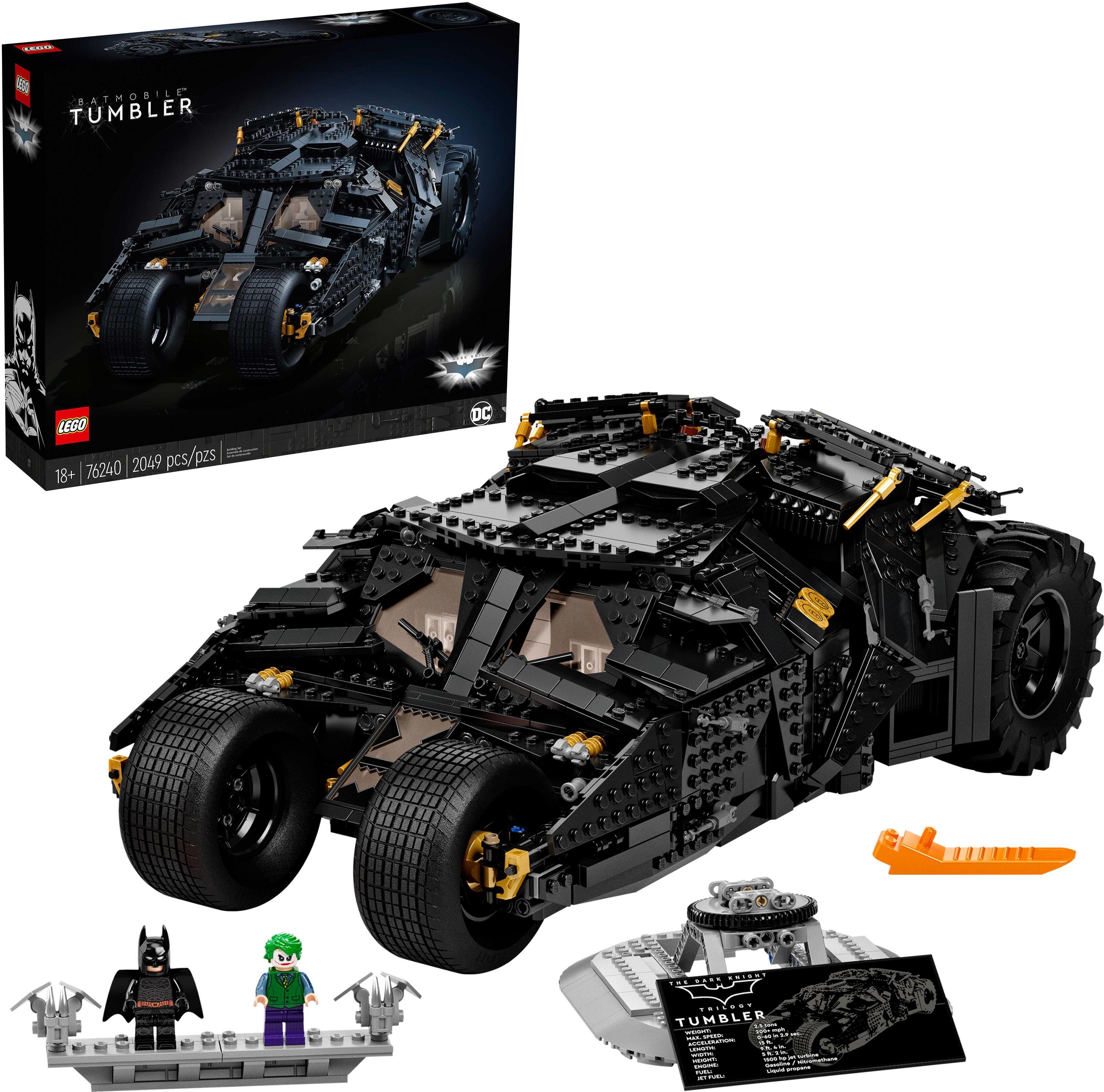 LEGO DC Batman Batmobile Tumbler, Modellauto zum Bauen, großes Set für Erwachsene mit Batman und Joker-Figuren, Sammlermodell zum Ausstellen als cooles Deko-Stück 76240
