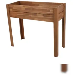 DELUKE Hochbeet ROBERT Natur Akazie Holz-Hochbeet für Garten Balkon-Beet Gemüsebeet Kräuterbeet