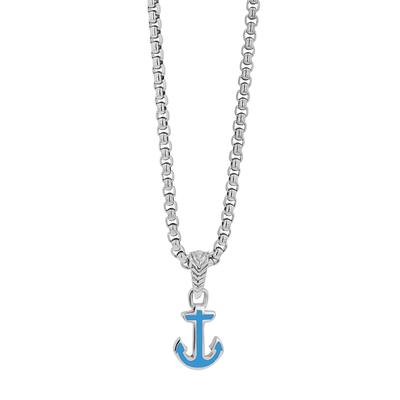 Kette ohne Anhänger ADELIA´S "Halskette mit Anhänger – aus Edelstahl", blau, Halsketten, Damen, 60cm, Edelstahl, Ideal als Geschenk – dezent und elegant