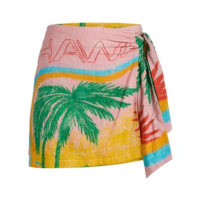 Sommerrock ROXY "Atlas Summer Cocktail", Damen, Gr. XS, bunt (weiß), Obermaterial: 60% Baumwolle, 40% Viskose., Röcke