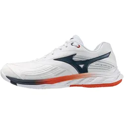 Mizuno, Unisex, Tennisschuhe, Wave Fang 3 (40.5), Orange, Blau, Weiss