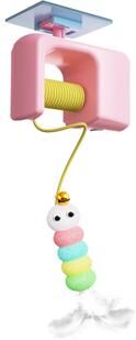 Multisell Products Hub Interactive Cat Toys For Indoor Cats, Flying Bird, Hanging Automatic Caterpillar Self Playing Pet Chasing Toy pink