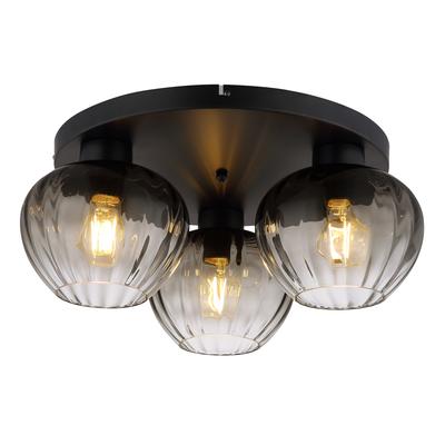 NOWA Deckenleuchte "TOY", schwarz, 3, Ø 19cm H: 20,5cm, 1 Stk., Leuchten, Deckenlampe, Glas, Wohnzimmer, Esszimmer, Deckenleuchte