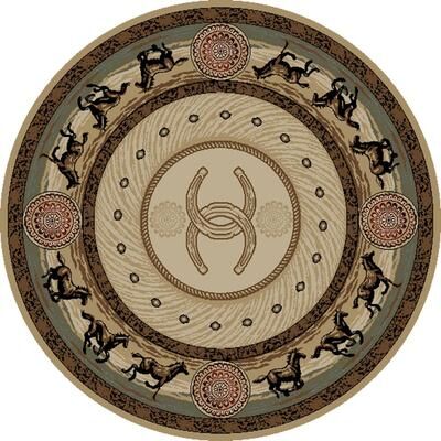 Mayberry Rug American Destination Cheyenne Western Horse Area Rug