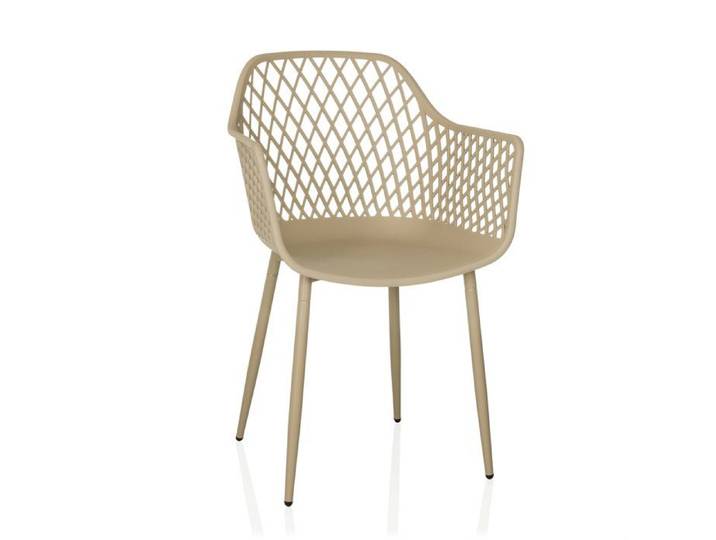 Chaise d'extérieur - hjh LIVING - BEGIO L - Beige - Plastique