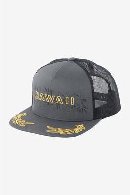O'Neill s Hawaii Mahalo Flora Trucker Hat in Phantom, Twill