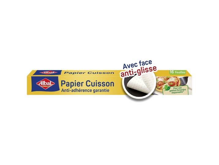 ALBAL Feuilles de papier cuisson, Prédécoupées, 16 feuilles