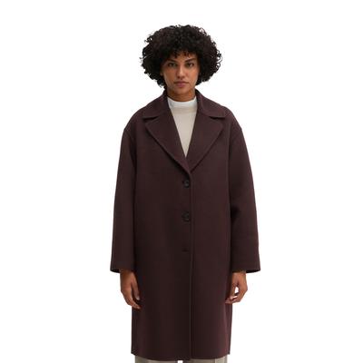 Wollmantel MARC O'POLO "aus hochwertigem Doubleface", Damen, Gr. 32, braun (schwarz cherry), Obermaterial: 50% Wolle (Schafwolle), 47% Polyester, 3% Sonstige Fasern. Futter: 100% Polyester, unifarben, regular fit, Mäntel