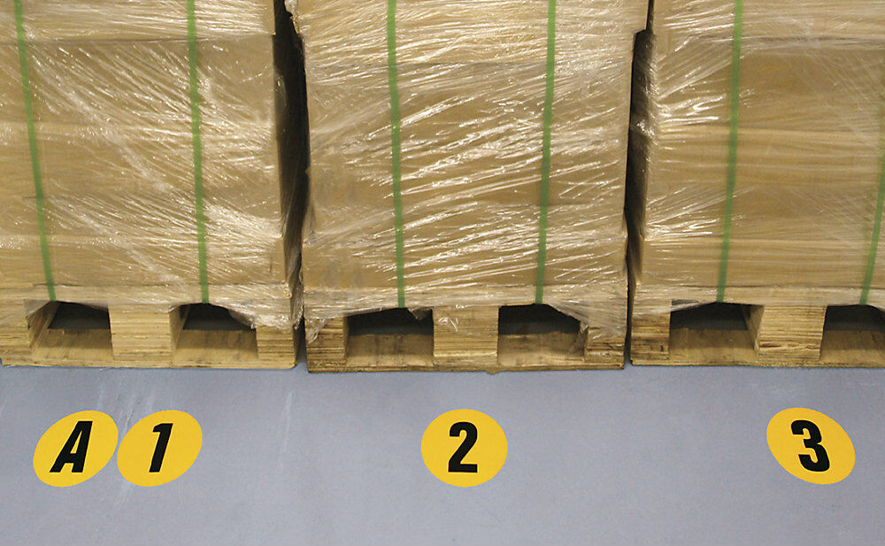 kaiserkraft PVC-Fußbodenmarkierungen, Ziffernset, VE 10 Stk, Ziffern 0 - 9