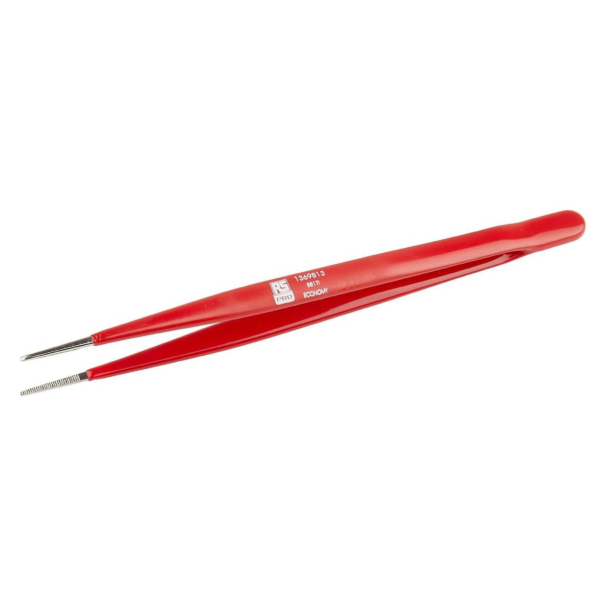 RS PRO C-Stahl Pinzette,, Spitze Gebogen, Fein Abgerundet, 155 mm (1369813)