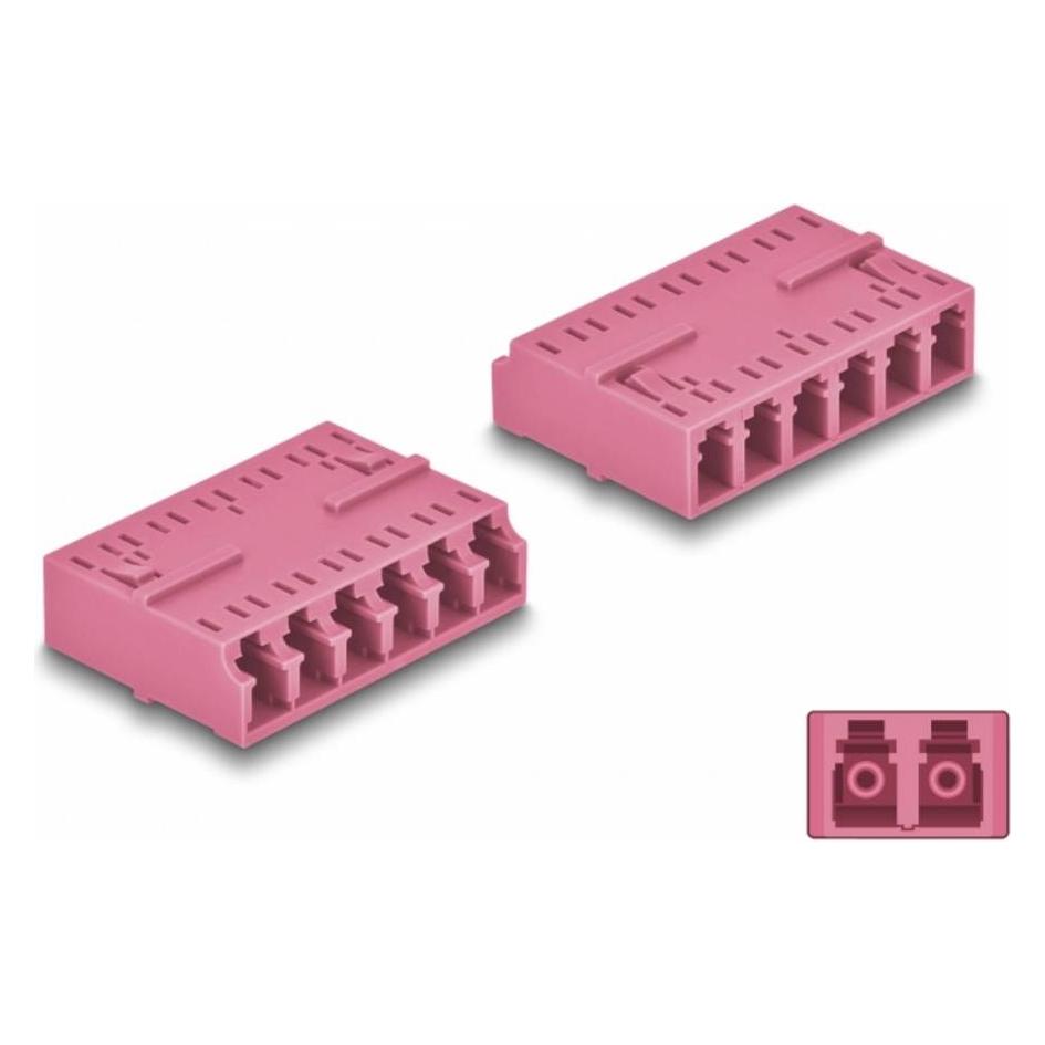Delock LWL Kupplung HD LC Hexaplex Buchse zu LC Hexaplex Buchse violett (87928)
