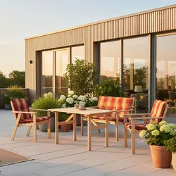 Gartenset Sylt 7-tlg. Kiefer massiv