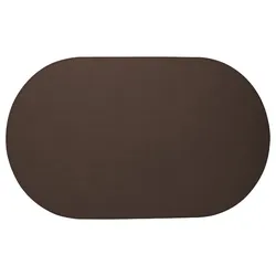 Stil Casa, Set von 12 uni Tischsets, mit genähtem Polyurethan kombiniert, 48xh. 30 cm, Dollar-Finish, Farbe Braun.