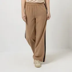 EVA LUTZ Hose, lange Form Rundumdehnbund Eingrifftaschen weites Bein