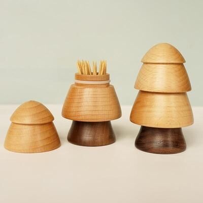 Everyday Crate Small Tree Wooden Toothpick Holder Decorative Toothpick Dispenser For Home & Dining Tables Small Tree Wooden Toothpick Holder Decorative Toothpick Dispenser For Home & Dining Tables