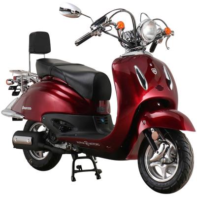 Motorroller ALPHA MOTORS "Retro Firenze", rot (weinrot, schwarz), Motorroller, 45 km/h, im Retro-Look, B:85cm H:108,5cm L:189cm