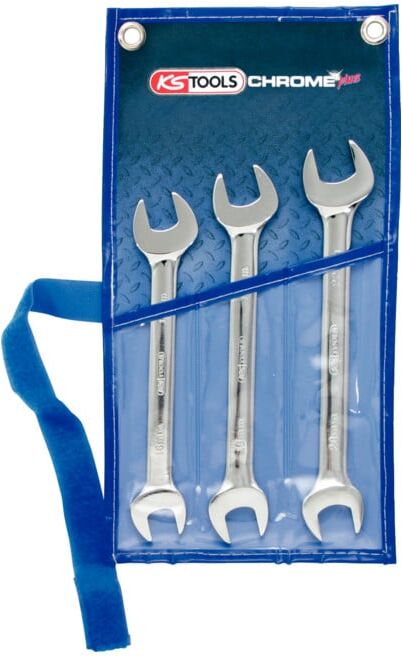 Jeu de clés à fourche CHROMEplus, 3 pcs. ; KS Tools (518.0743)
