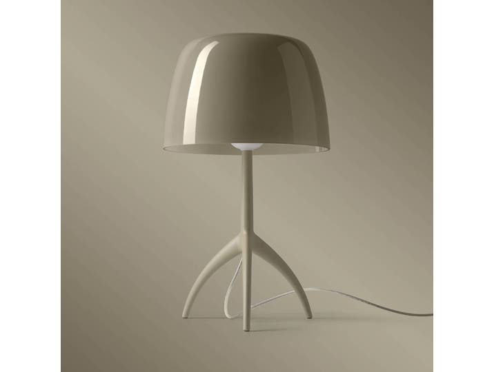 Foscarini Designer Tischlampe Lumiere nuances piccola, dimmbar, grün, für Wohn- / Esszimmer, Glas, Design, Tischlampe