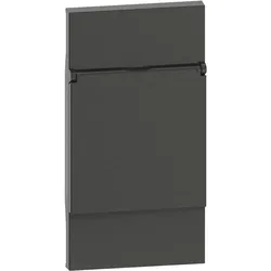 BTicino KG04P LivingNow Abdeckung mit Klappdeckel für Schuko Steckdose Black