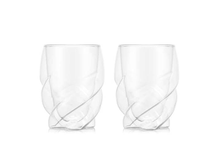 Bodum Double Walled Glasses pack of 2 PAVINA PARIS - 270ml Cups - Dishwasher Safe Thermal Cup - Mouth-blown Borosilicate Glass