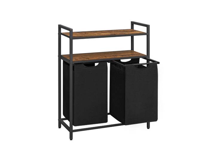 Hansiro Wäschekorb Erbil, Braun, Metall, 33x91x73 cm, Haushalt & Reinigung, Wäschepflege, Wäschekörbe & Wäschetonnen