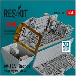 ResKit OV-10A Bronco cargo bay for ICM kit (3D Printed)