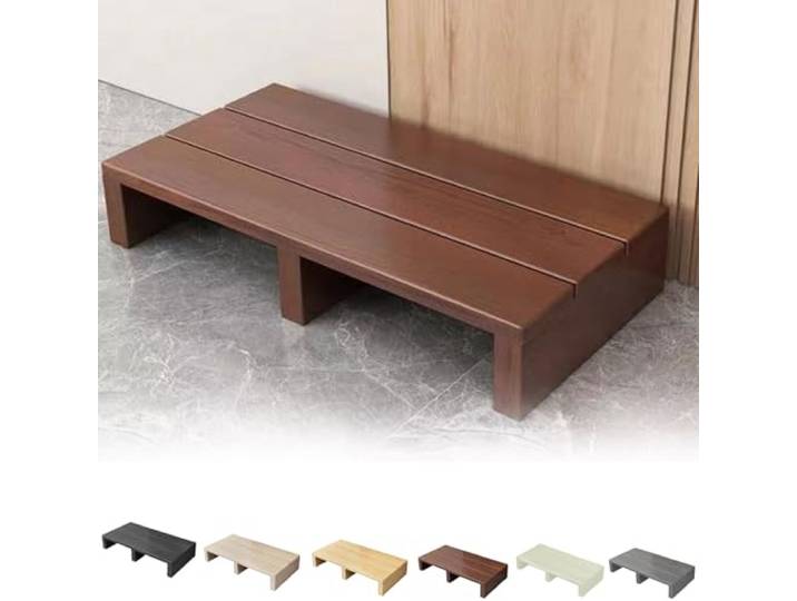 Nevthar Großes Tritthocker Holz Fußhocker,11/15 cm Höhe,Betttritthocker,für Bad,Küche,Bedroom,Bedside Support,Langer,Massivholz-Fußhocker für Erwachsene,rutschfeste Unterseite