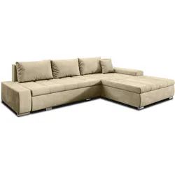 ECKSOFA L Form Tunceli Beige 297/210/85 cm – modernes Sofa fürs Wohnzimmer