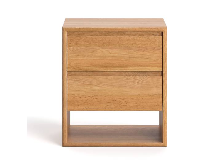 Margo-Nachttisch aus Massivholz 50 cm Variant A – open bottom section Danzz