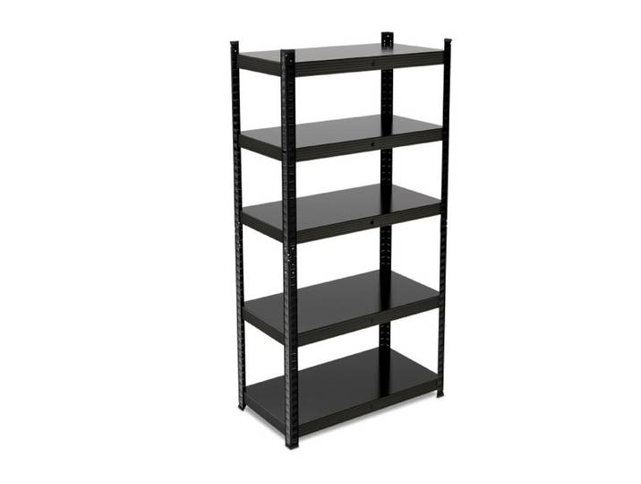 Relaxdays Étagère charge lourde noire 5 niveaux