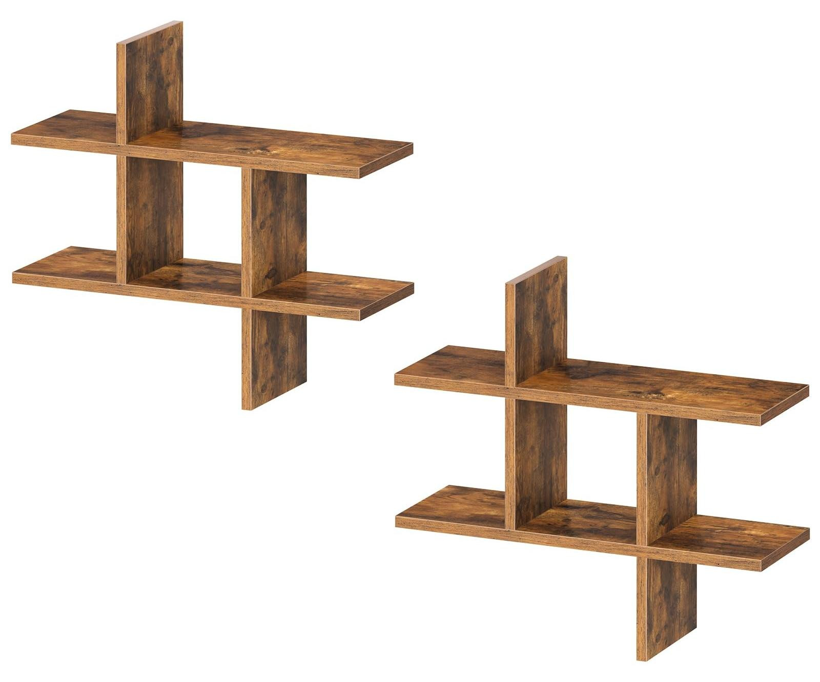 Set van 2 rechte wandplanken voor decoratie en opbergruimte